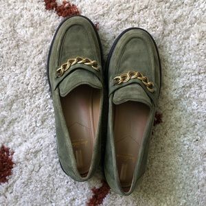 Sam Edelman Olive Suede Loafers